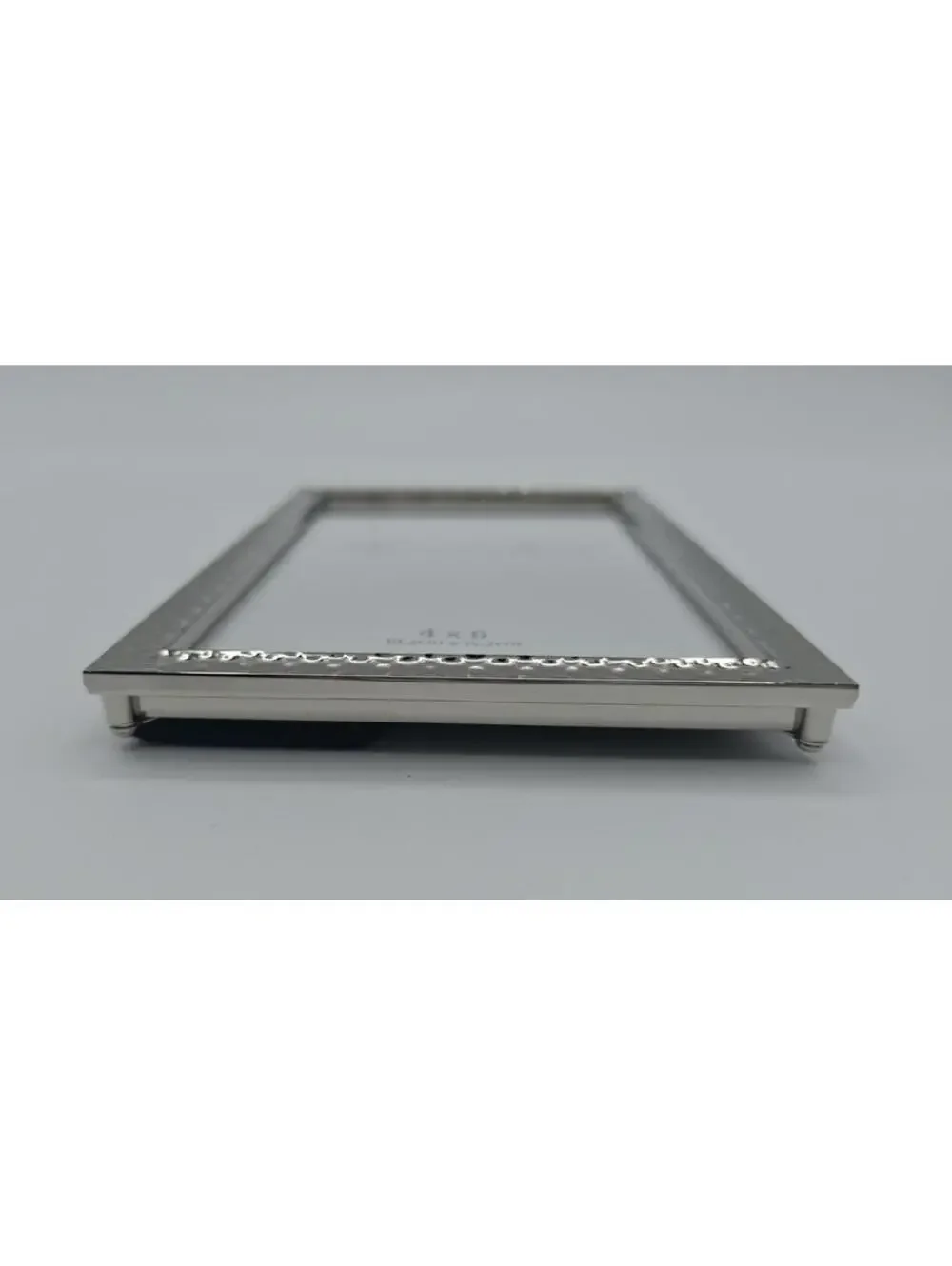 Lawrence Home 4x6 Silver Hammered Metal Picture Frame Modern Decor